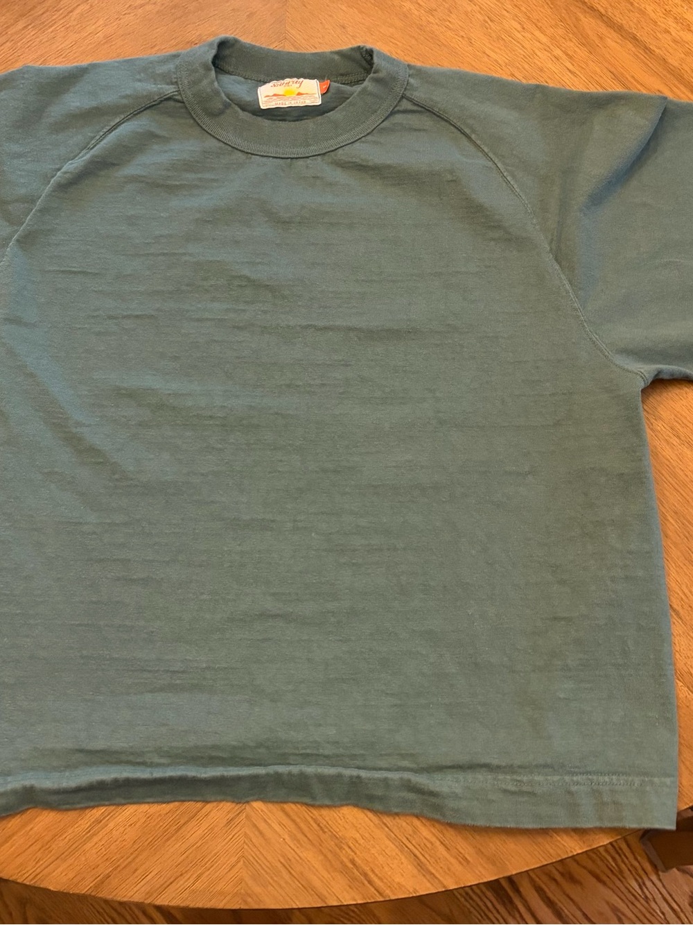 Sunray Womens Green Bay Mahuna SS T Shirt - Size 2, Made in Japan